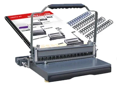 

Small Metal Spiral Wire Binding Machine WD-0608R Professional Desktop Manual Paper Puncher and Binder for Office School