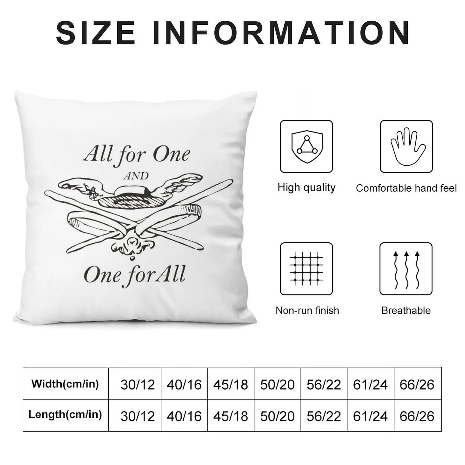 All for One and One for All - The Three Musketeers - Alexandre Dumas Throw Pillow pillowcases for sofa cushions pillow