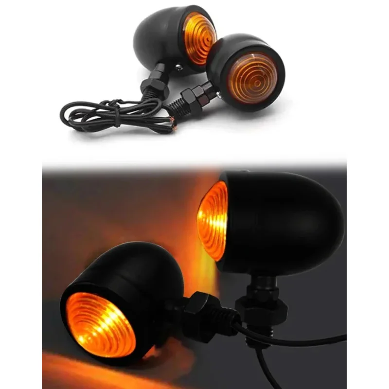 دراجة نارية بدوره إشارات الأضواء الوامضة عدسة العنبر لسوفتيل سبرينغر التراث الكلاسيكي زوج