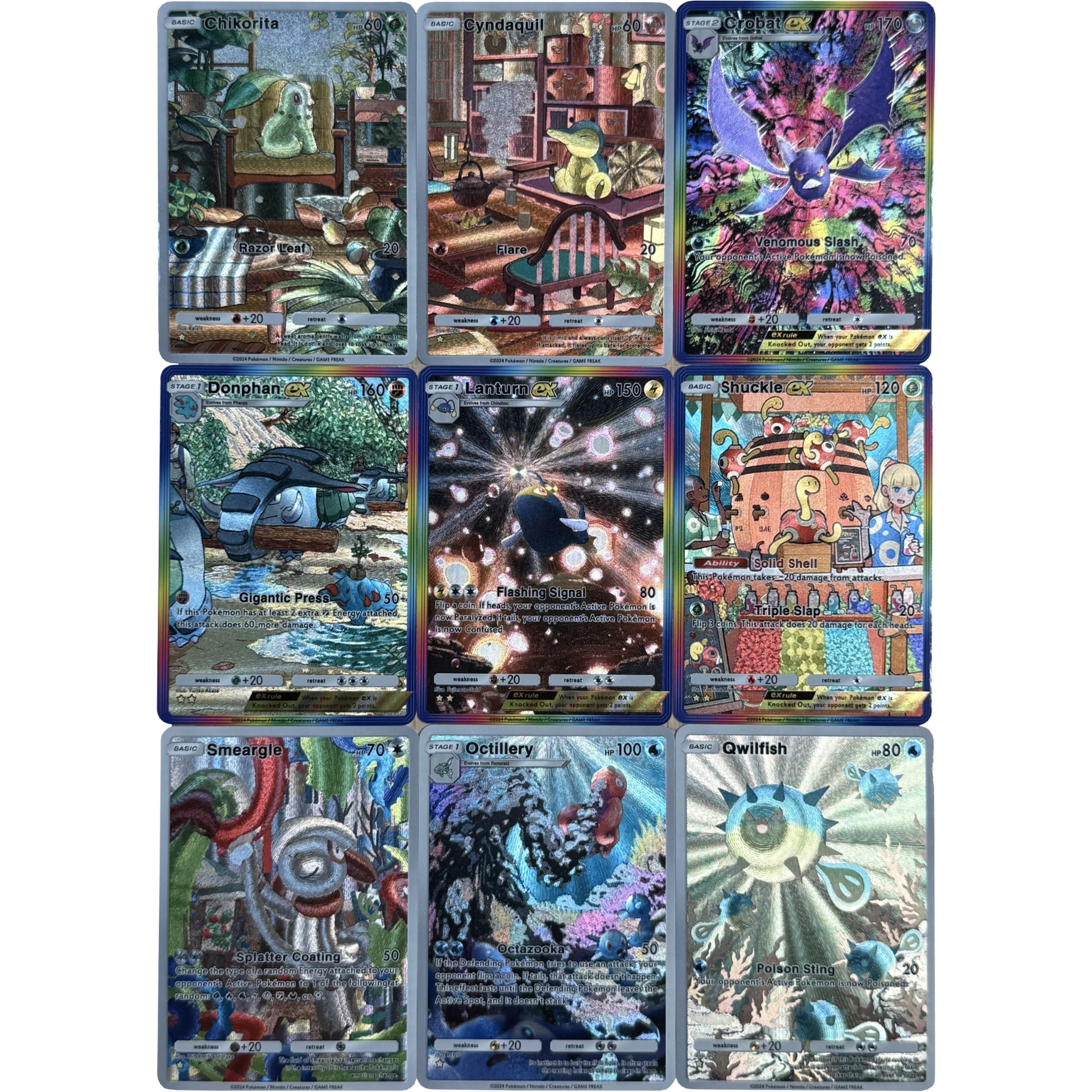 9 قطعة/المجموعة PTCG Lugia Umbreon Mewtwo Ho-Oh Pichu POCKET سلسلة الإنجليزية الملمس بطاقة فلاش لعبة كلاسيكية أنيمي جمع بطاقات لعبة