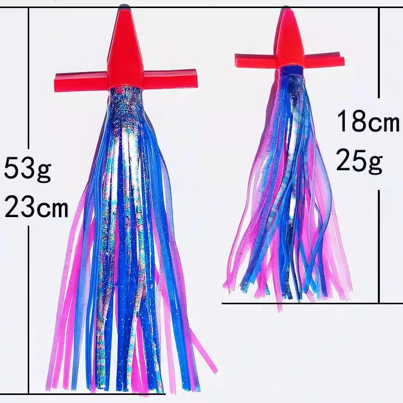 1PC 18cm23cm Trolling Skirt Tuna Lures Sinking Boat Biomimetic Squid Lure Bait UV Bird Tuna Mahi Sea Trolling Fishing Bait