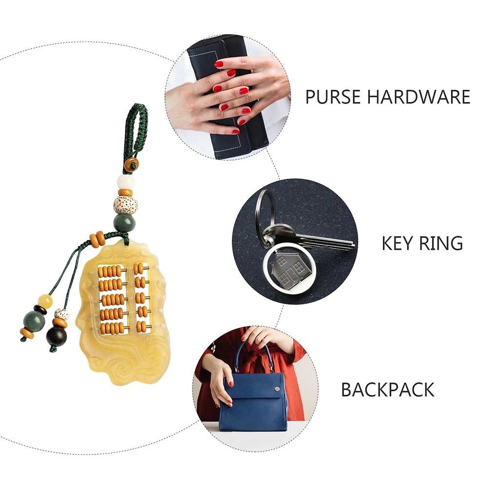 

Sheep Horn Abacus Keychain Charm Pendant Mini Ring Decoration Croissant Pendants Shaped Men and Women Cute Small