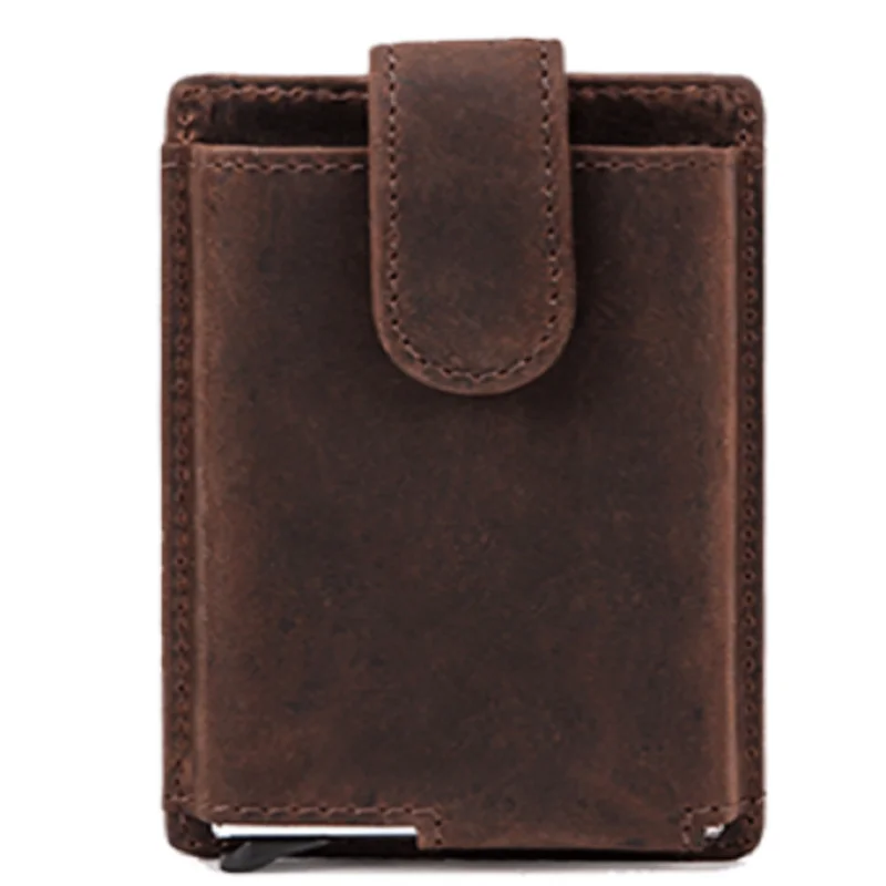 

New Vintage Genuine Leather Men's Coin Purse Retro Key Holder Money Clips Trendy Male Card Small Pouch Handbags Designer Wallets