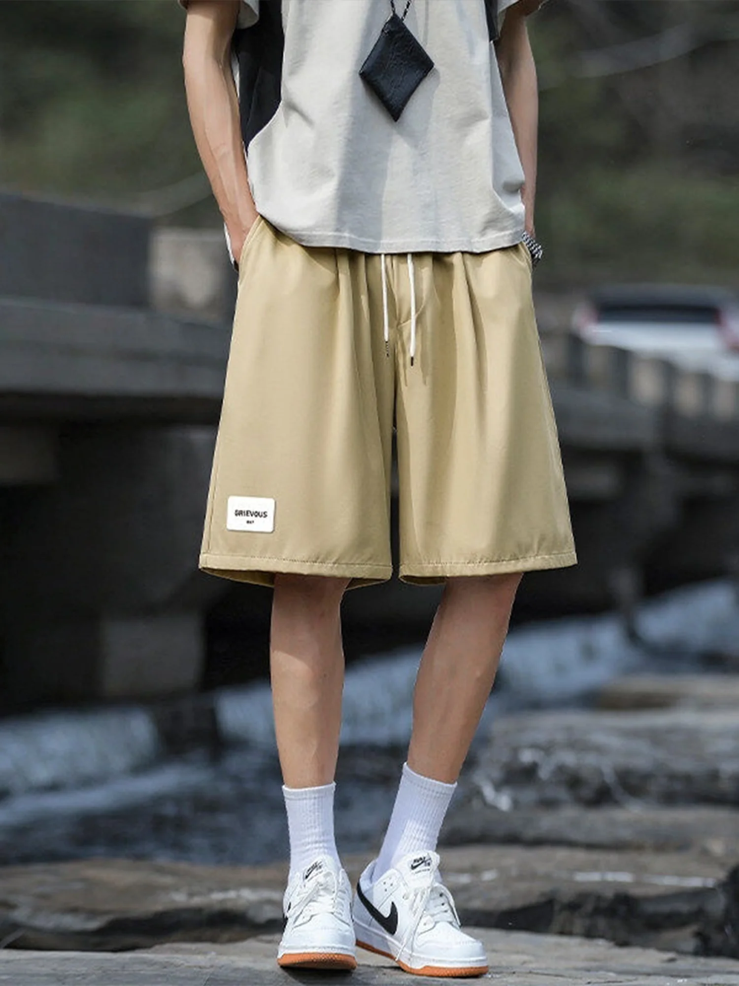 

Ice Silk Men's orts Summer Thin Five-Point Pants Qui Dry Sports Pants American Baskeall Pants y Sle Casual orts