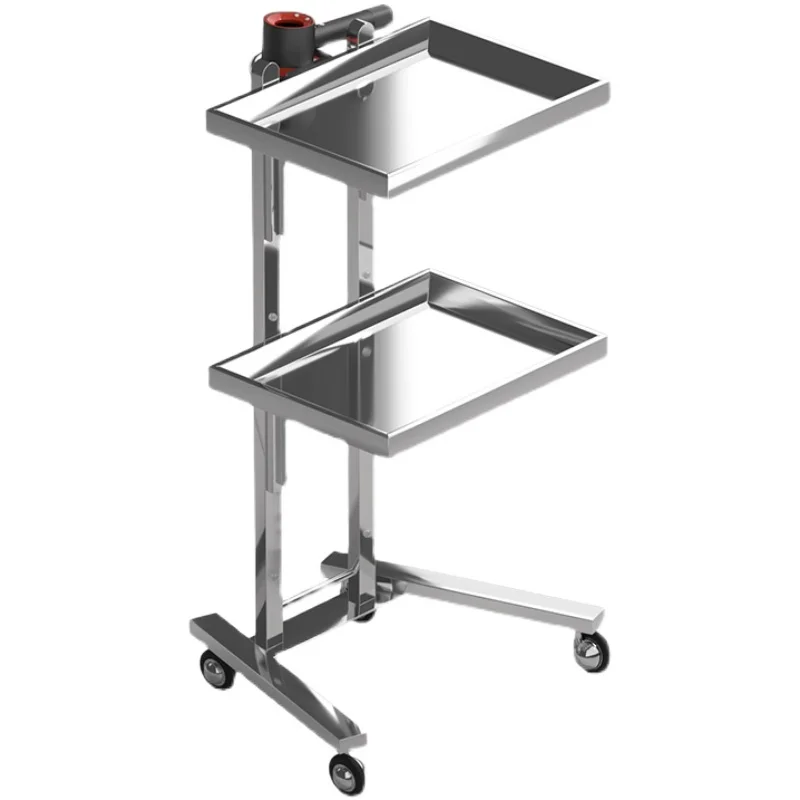 

New stainless steel beauty salon cart haircut haircut folding tool cart hair salon special hot dyeing car