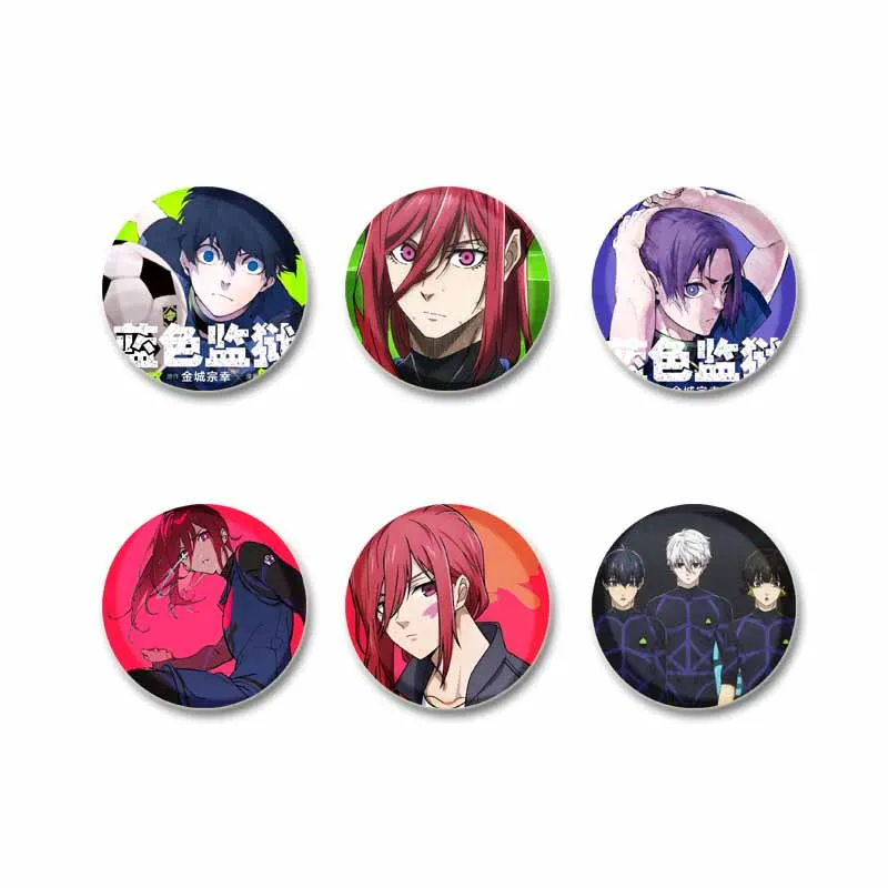 شارة القفل الأزرق أنيمي ، شارات الكرتون تأثيري ، اكسسوارات المجوهرات على ظهره ، شخصية أنيمي ، Isagi ، Bachira ، Nagi ، Karasu #2