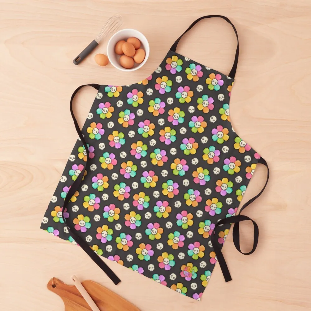 

Sweet skulls flowers Apron manicurist Cooking Clothes kitchen clothes for men Apron