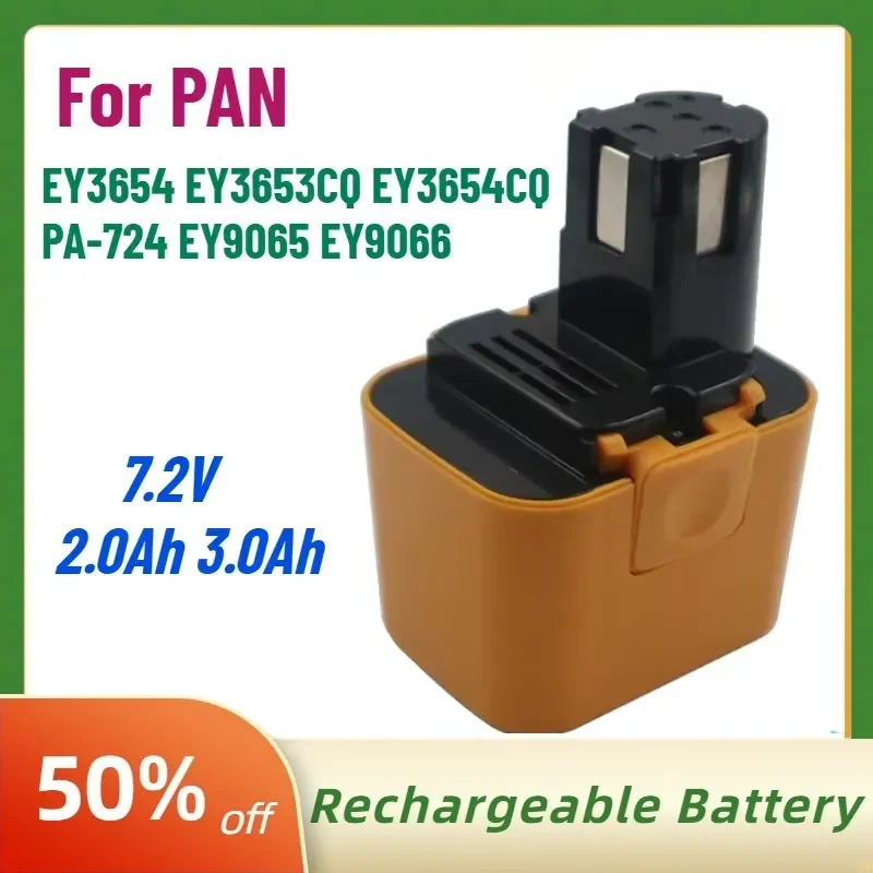 High-Quality 7.2V 2.0Ah 3.0Ah Battery For PAN EY3654 EY3653CQ EY3654CQ PA-724 EY9065 EY9066 Power Tool Rechargeable Batteries