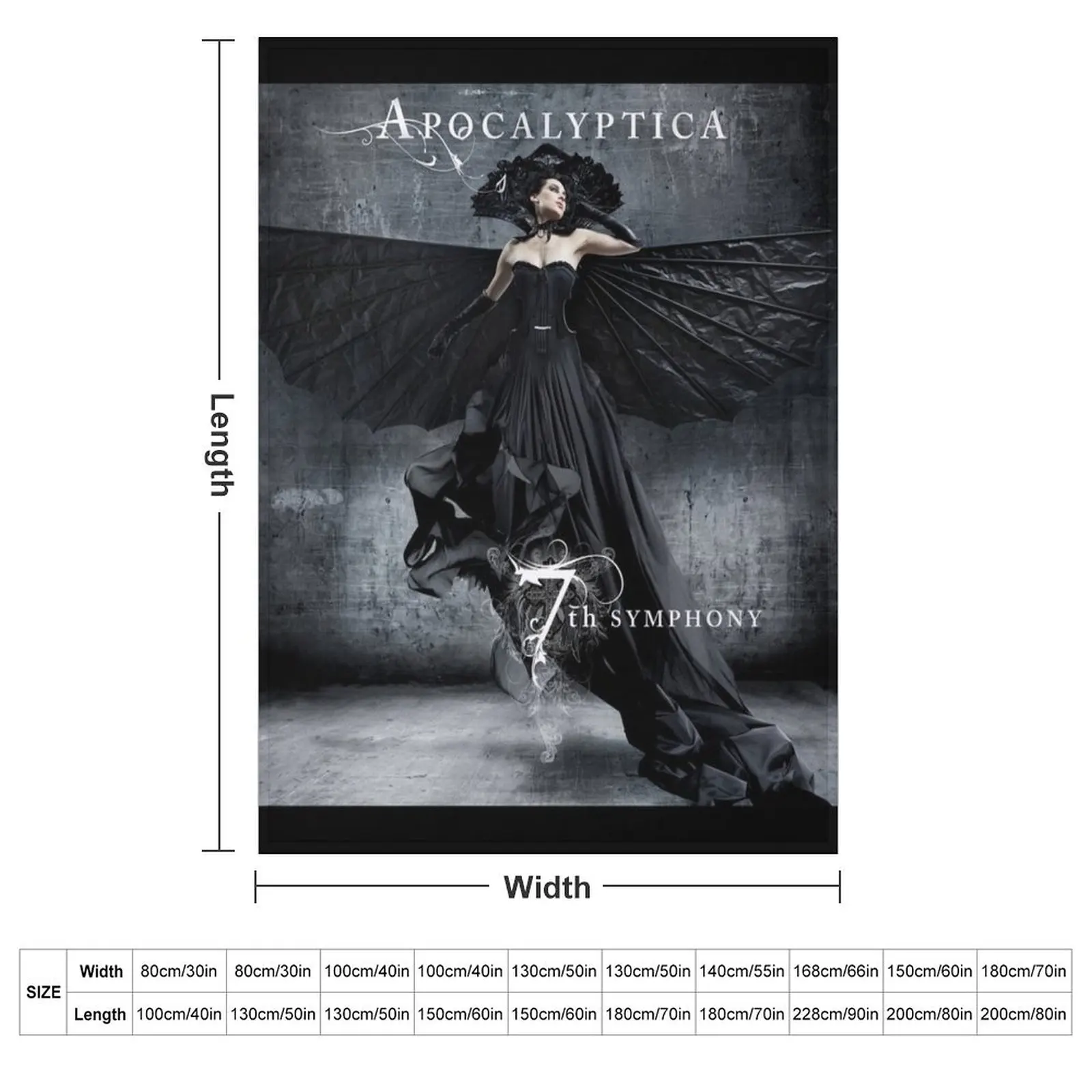 Apocalyptica 7th symphony Throw Blanket Designers Weighted Custom Furry Blankets