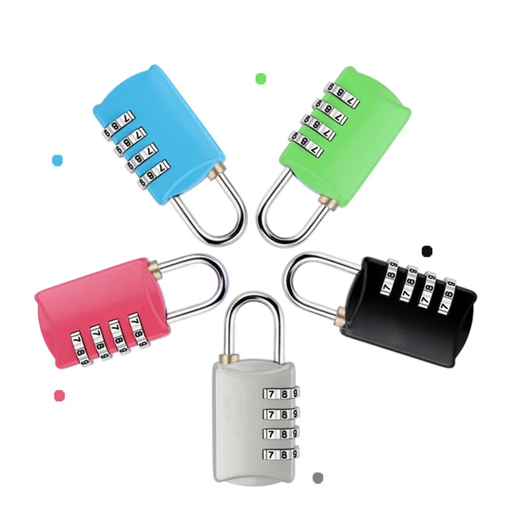 Candados de 4 dígitos para Mini maleta de equipaje, candado de combinación de código de número de dígitos, candado de seguridad, candados de contraseña seguros para viajes