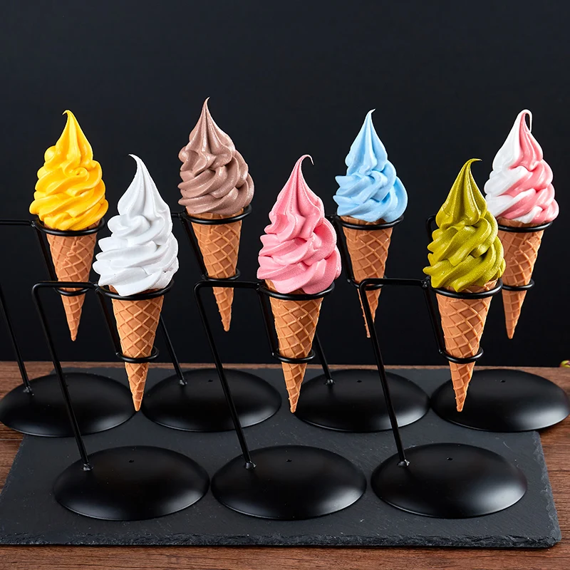 Simulation Ice Cream Fake Ice Cream Cone Model, Lifelike Ice Cream Decoration, Photography Props, Commercial Food Large