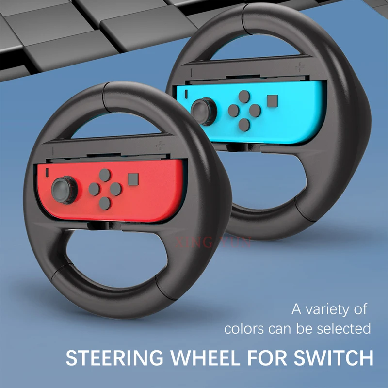 2PCS Racing Steering Wheel For Nintendo Switch OLED NS Left Right Joy-Con Game Controller Gamepad Grips ABS Handle Stand Holder - Image 2