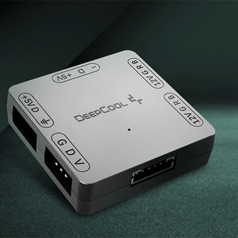 DEEPCOOL RGB Convertor 5V to 12V RGB Transfer Hub SATA Interface Magnet Installation for RGB 3PIN M/B ASUS Gigabyte