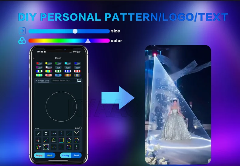 RGB Vollfarbige Animations-Laserbeleuchtung Bluetooth APP DMX512 DJ Bar Club Konzert Bühnen-Projektor 3W 5W – Detail 5