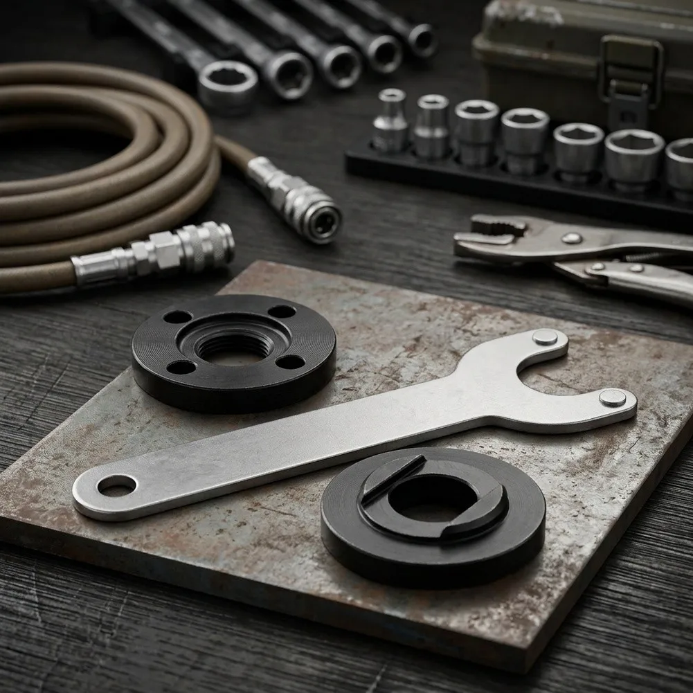 100mm for Quick Release Flange Kit with Hex Design for Angle Grinders Used Construction Renovation and Fabrication Tasks