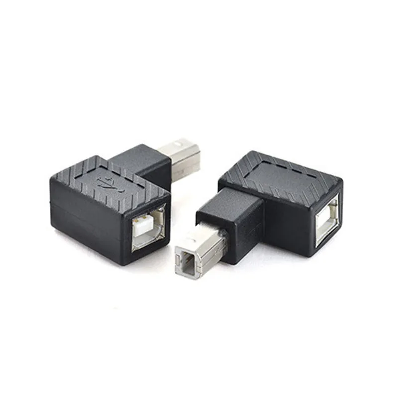 USB 2.0 Type B Print Adapter 90 Degree Up Down Left Right Angle Plug Extender Jack Male To Female Converter for Printer Scanner