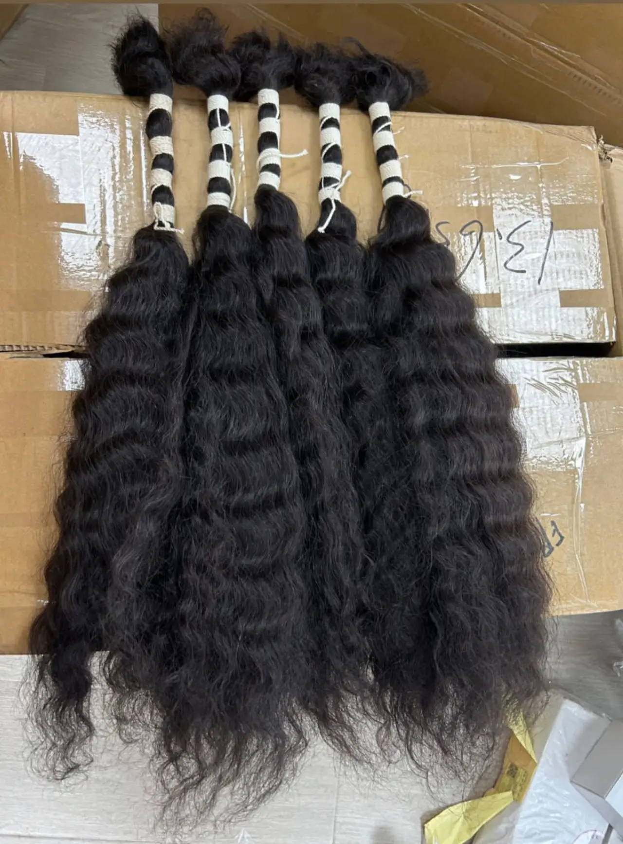 

Soft Human Hair 30inch natural color wet and wave bundles high quality