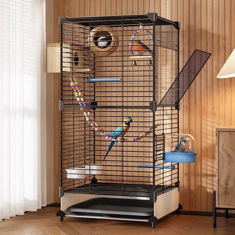 Oversized Villa Style Parrot Cage Breeding Aviary Cockatiel Macaw Mynah Bird Cage Parrot Cage Parrot Accessories Bird House