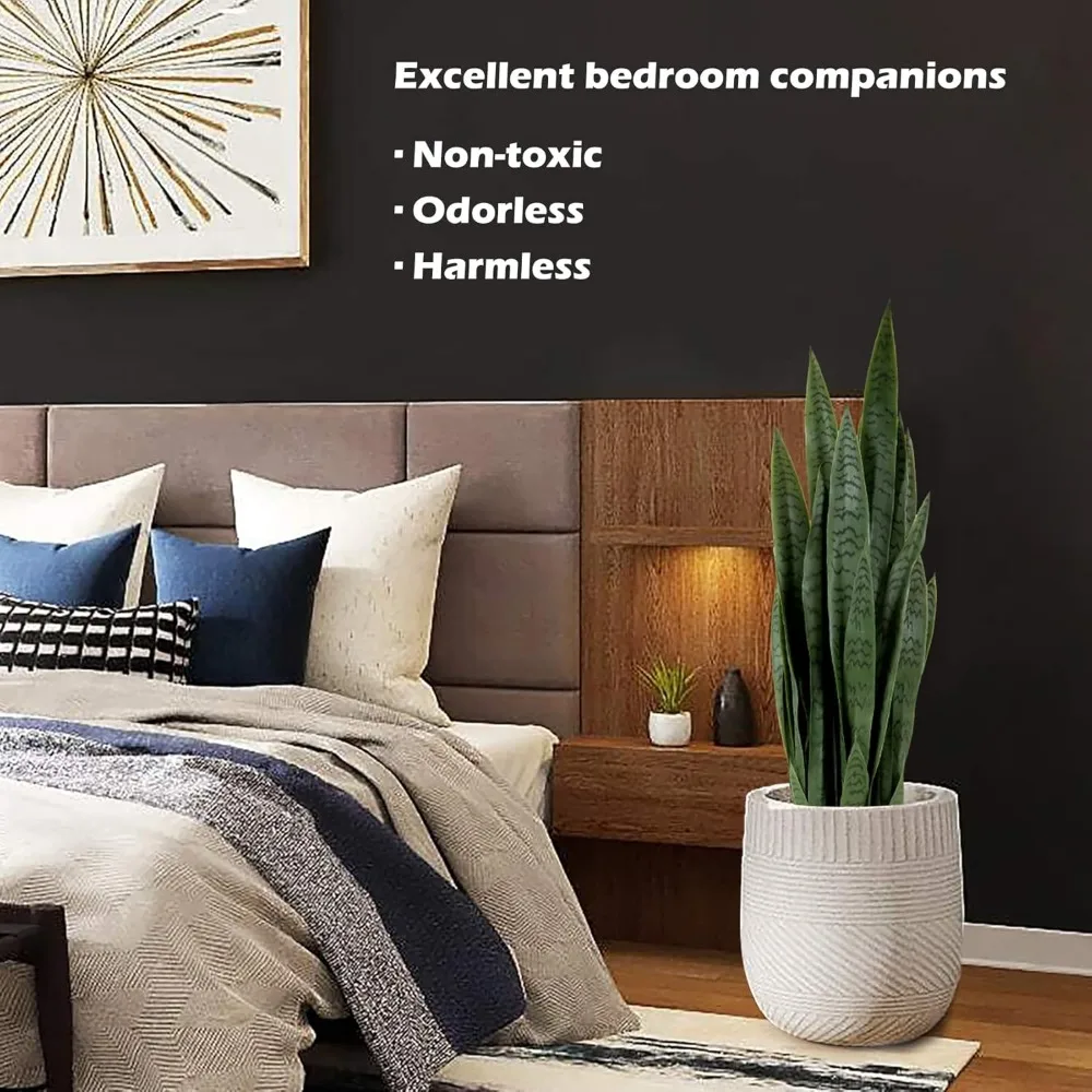 نبات ثعبان صناعي بطول 3 أقدام مع 28 ورقة حريرية سميكة ونابضة بالحياة لديكور المنزل الداخلي أو الخارجي