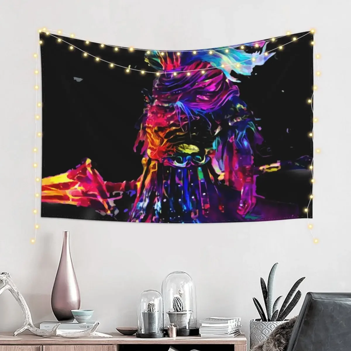 Nameless Synthwave King Tapestry Kawaii Room Decor Decoration Aesthetic Bedroom Decor Tapestry