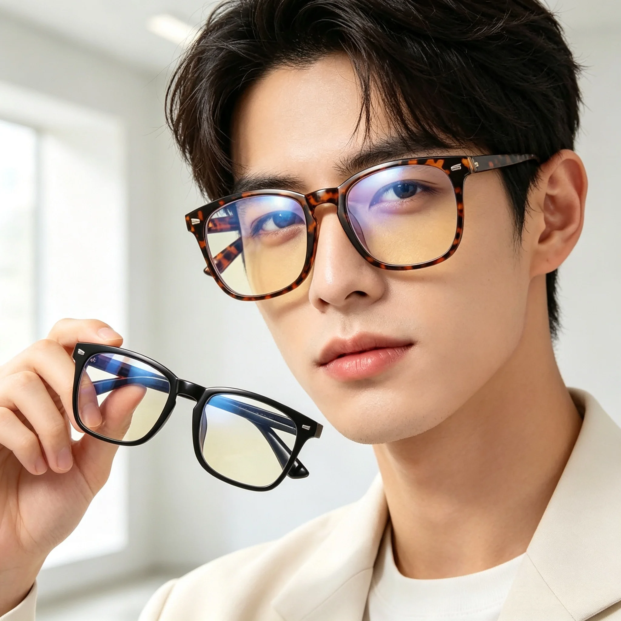 ブラックブルーライトカットメガネ コンピューター&ゲーム用 - Gaming Glasses Blue のレビューと価格