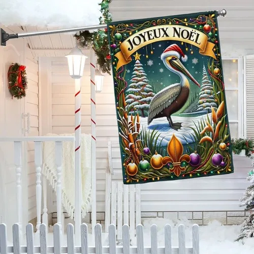 Louisiana Christmas Cajun Joyeux Noel Flag Graden Flag UUI GGX