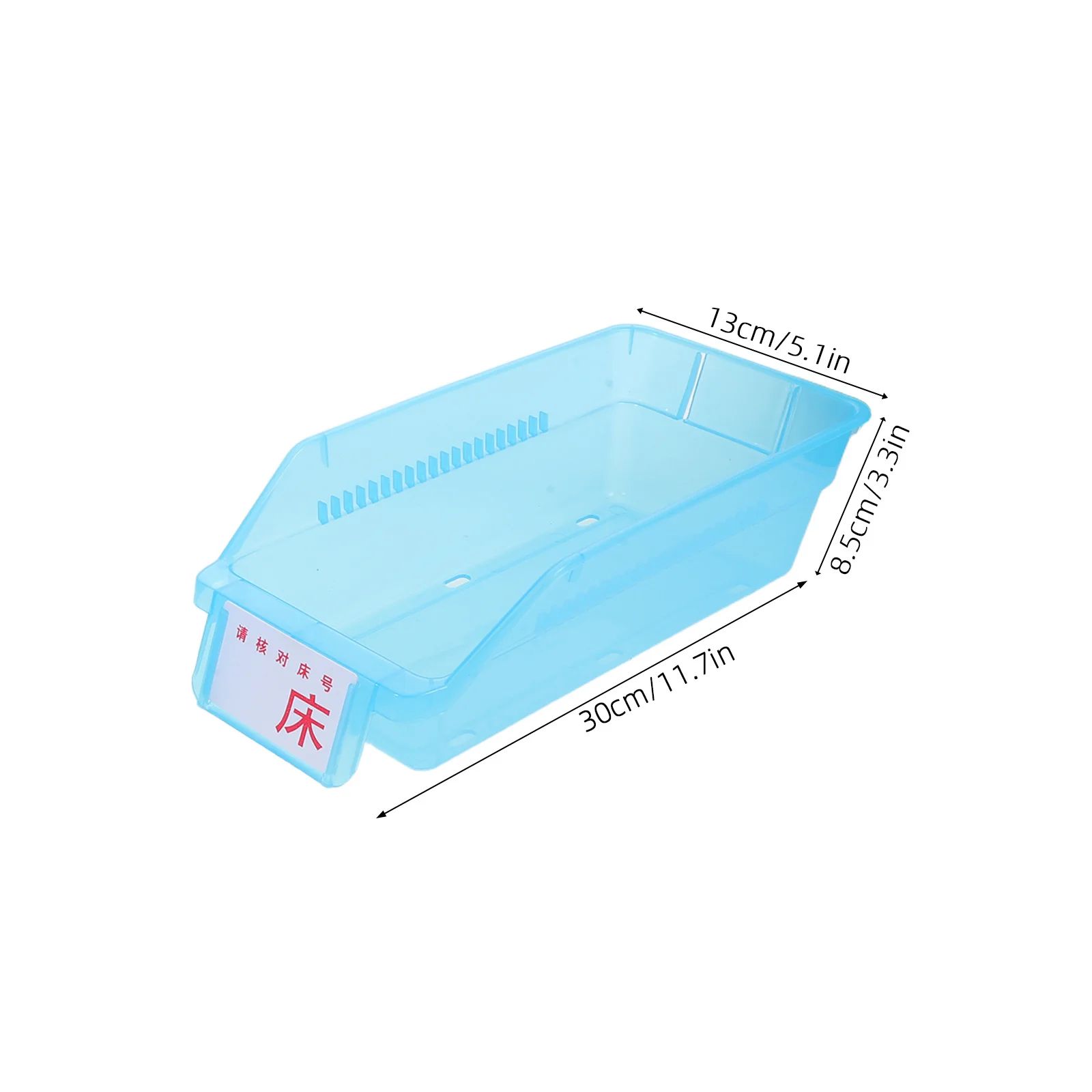 กล่องจัดยา 3 ชิ้น ขนาด 30x13.5 ซม. สีฟ้า กล่องเก็บของพลาสติก กล่องจัดยาเม็ดแบบพกพา ถาดใส่ยาสำหรับวางบนเคาน์เตอร์