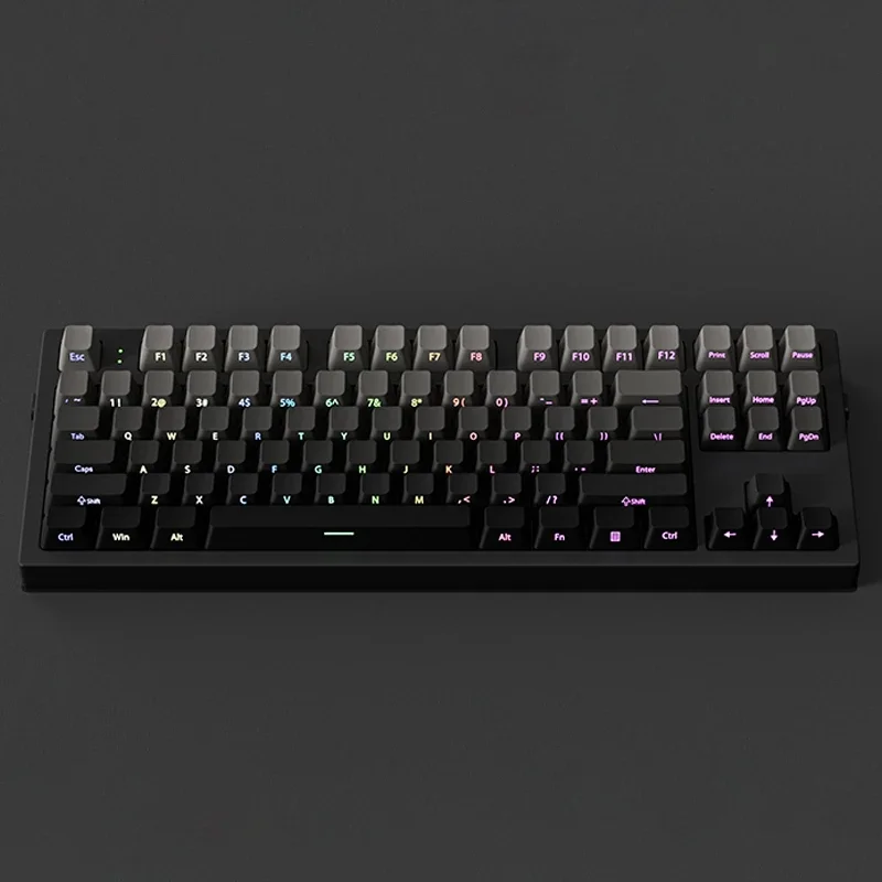 Side Printed PBT Keycaps, Double Shot, RGB Backlit Keycaps, Gradient Gray, MX Switches, Keyboards, 133 Keys
