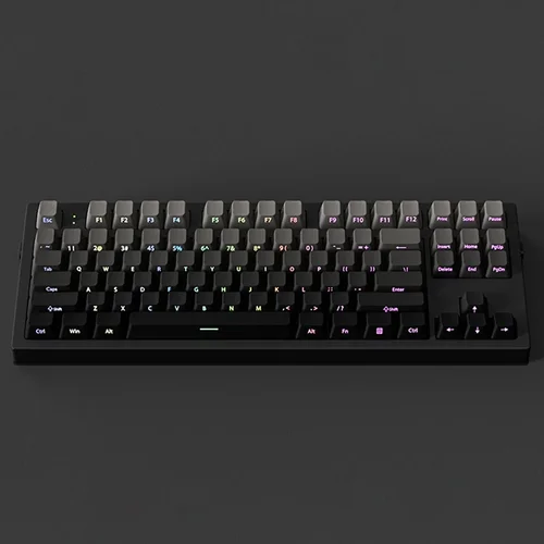 Imagen 2 del producto Teclas PBT impresas lateralmente, doble disparo, teclas retroiluminadas RGB, gris degradado, interruptores MX, teclados, 133 teclas