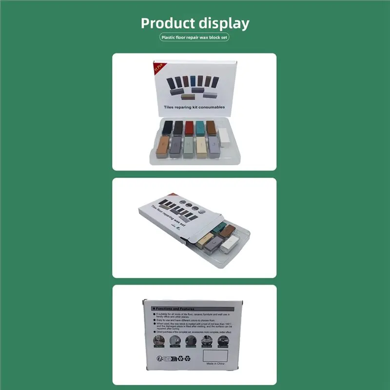 A02M-For Easy DIY Home Fixes 11Pc Tile Repair Tool Wax Block Set For And Wood Surfaces