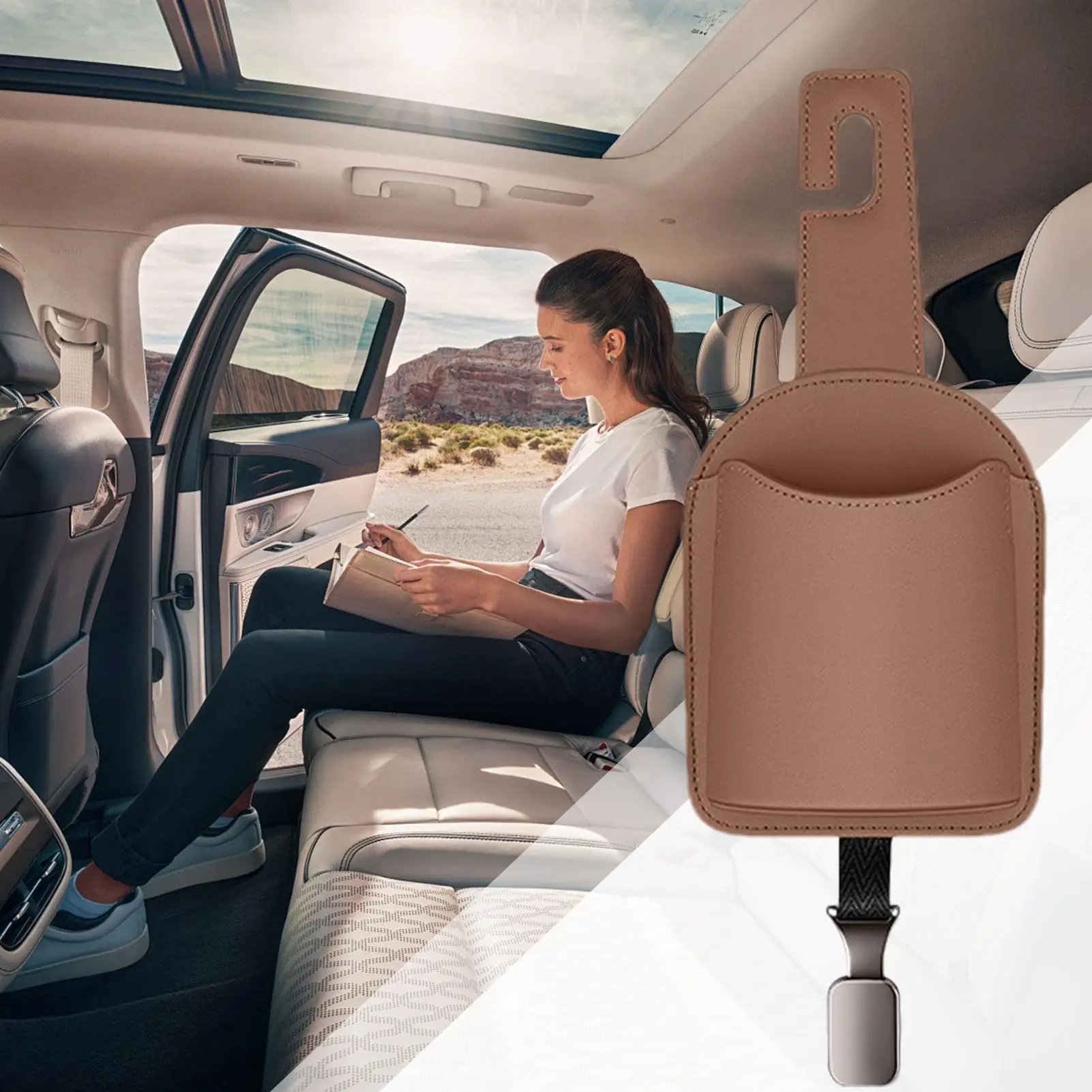 سيارة المقعد الخلفي حامل الكأس متعددة الوظائف السيارات رف شرب زجاجة ماء تخزين حامل للسفر شاحنة الهواتف المحمولة الداخلية #4