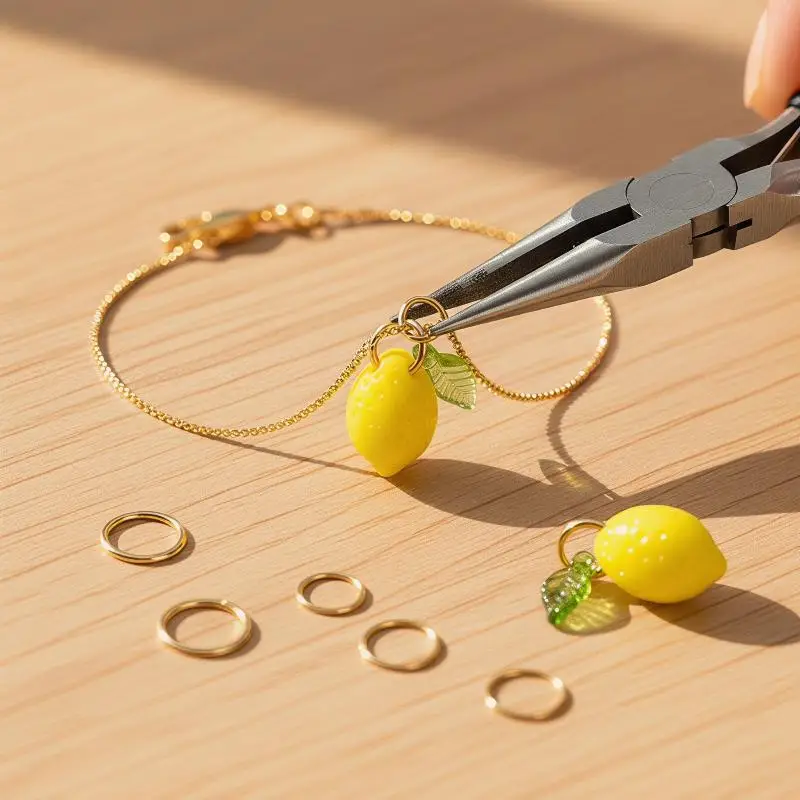 Cute Acrylic Fruit Lemon DIY Charms Mini Pendant Accessories for Homemade Bracelet Necklace Earring Jewelry Making