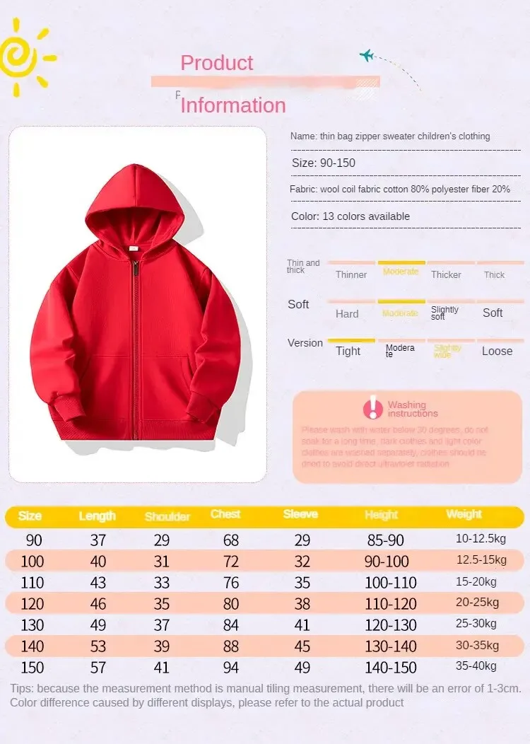 Hoodie anak-anak laki-laki perempuan Sweatshirt anak-anak pakaian anak Hoodie ritsleting menyesuaikan pakaian kasual anak-anak pakaian luar Hoody pakaian olahraga