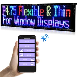 Señal publicitaria enrollable flexible LED GOTUS, controlada por la aplicación Bluetooth, admite programación de patrones de texto de una sola fila dual