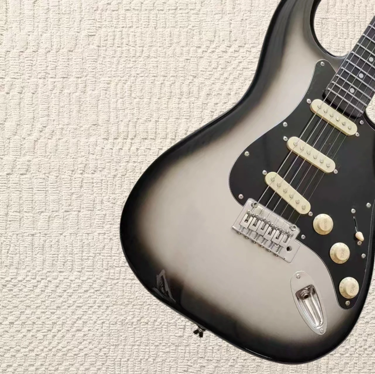 

Best-selling electric guitar - silver and black color - 6-string