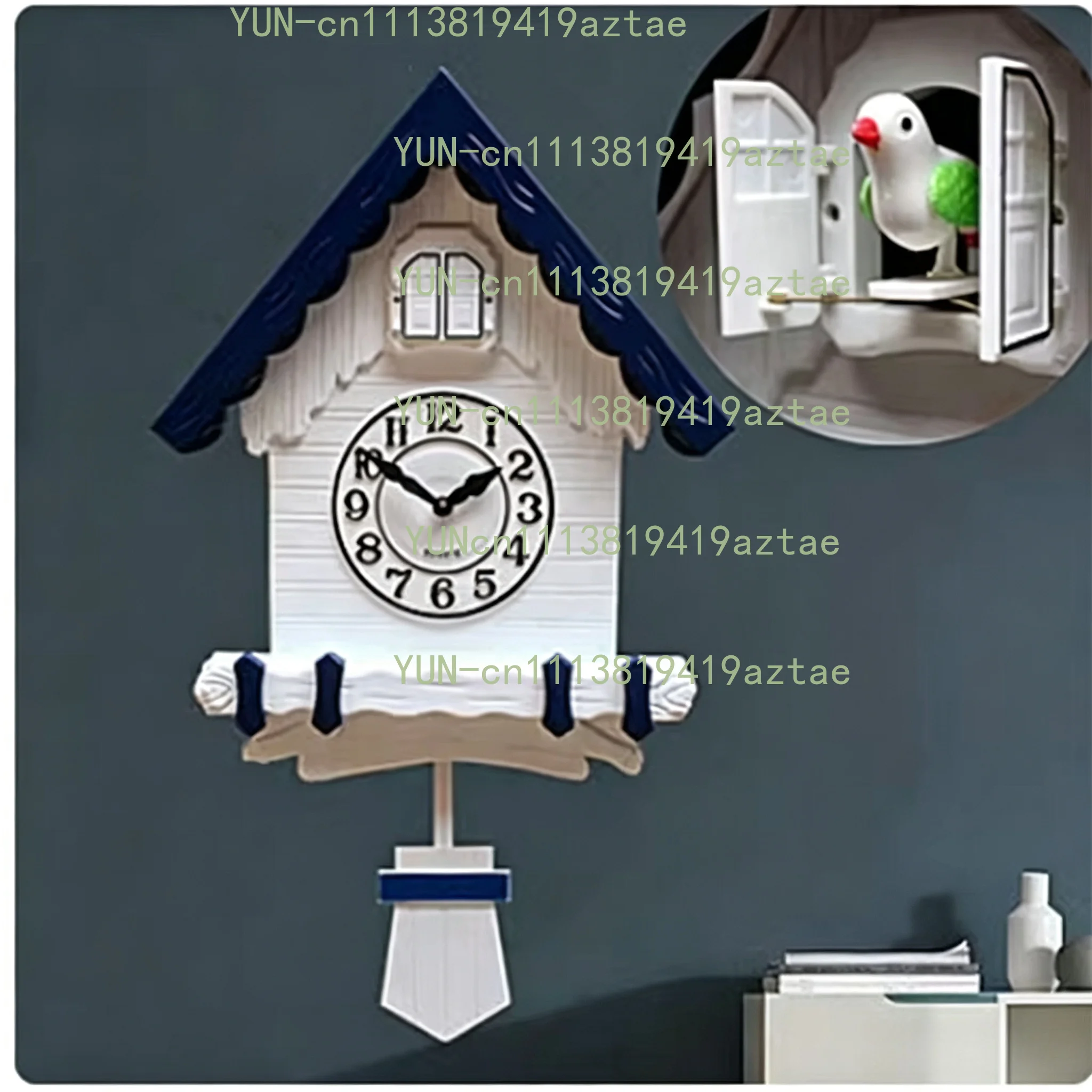 Swinging Cuckoo Wall Clock European Style Creative Wall Clock Cuckoo Hourly Time Cuckoo Clocks Modern Design For Living Room