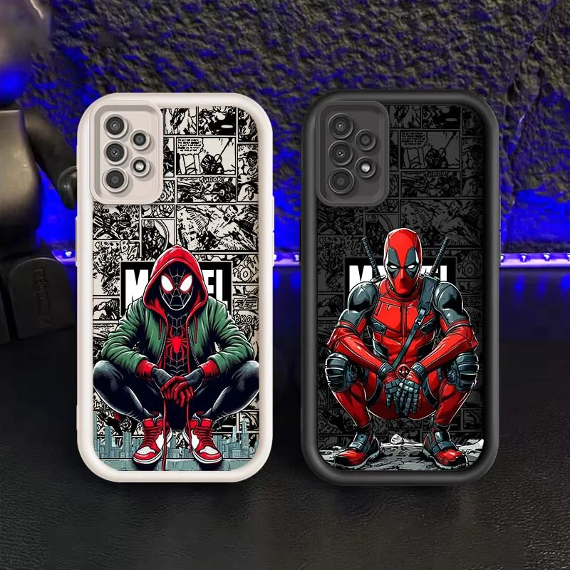 

Marvel Spider Man Deadpool For Samsung A73 A72 A56 A55 A54 A53 A35 A32 A25 A23 A21s A14 A05 5G Eye Ladder