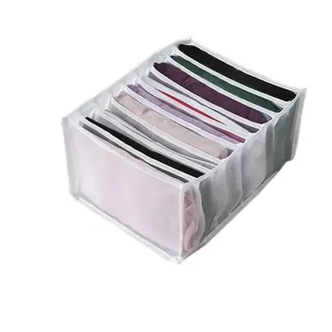 

Jeans Storage Box With Compartments Socks Clothes Underpants Organizer Drawer Divider Box Underwear Storage Box Closet Organizer