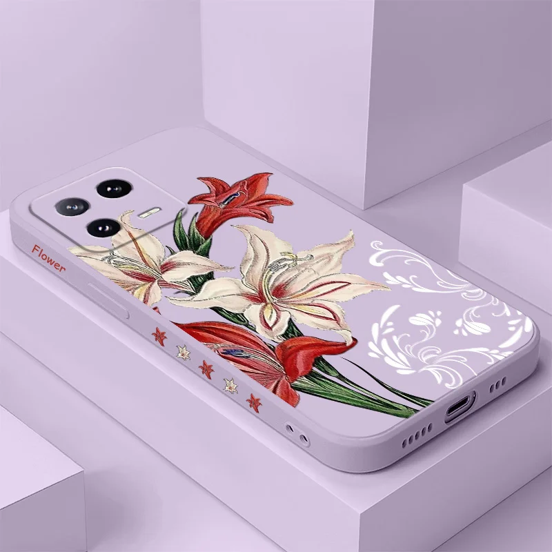 

Seductive Flower Phone Case For Xiaomi Mi 15 14 14T 13 13T 12 12X 12T 12S 11 11T 10 10T 9 9T Pro Lite Liquid Silicone Cover