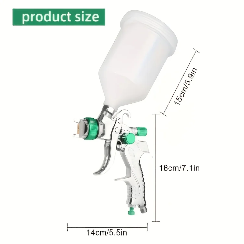 HVLP Spray Gun, Available in Nozzle Sizes of 1.4/1.7/2.0 Millimeters, with Freely Selectable Diameters