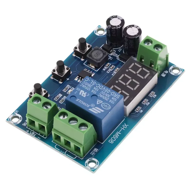 XH-M608 Battery Charge Discharge Module DC 6-40V Integrated Voltmeter Undervoltage Overvoltage Protection Timing Discharge Board