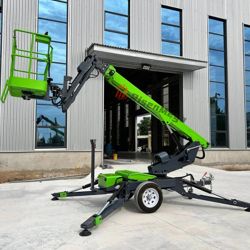 Risenmega High-End Achieve New Heights with the 16M Towable Boom Lift Crane Ensuring Safety and Top Performance with CE