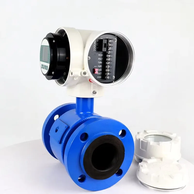 4-20mA Pulse Liquid 50 Caudalimetro 8 inch LCD Magnetic Flowmeter Water Medidor De Flujo De Agua DN25 Electromagnetic Flow Meter