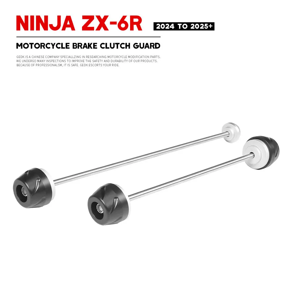 

ZX6R 2024-2025 + Motorcycle Front Rear Axle Fork Crash Slider For KAWASAKI ZX-6R Anti-collision Slider Accessories