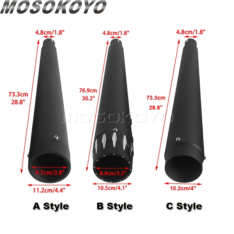 Slip-On Muffler For Harley Touring Road Glide FLTR FLTRI FLTRX FLTRXS FLTRU FLTRUSE Street Glide FLHX FLHXS CVO 4