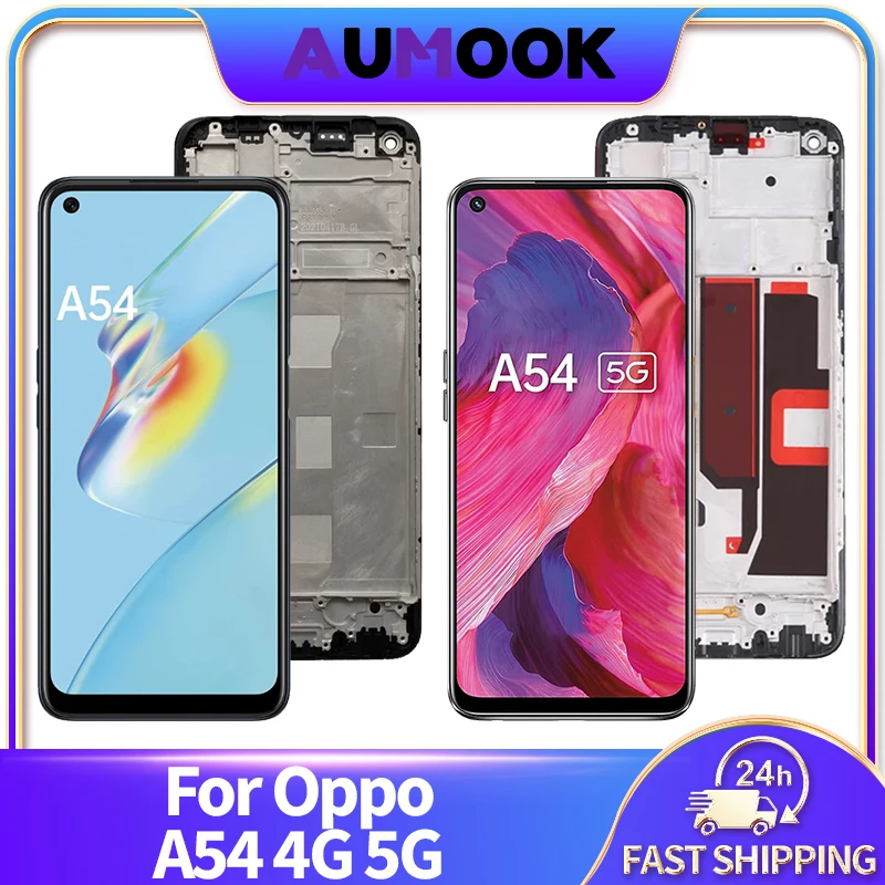 IPS LCD Display For Oppo A54 4G 5G CPH2239 CPH2195 OPG02 LCD Touch Screen Digitizer Assembly With Frame Display Screen Replace