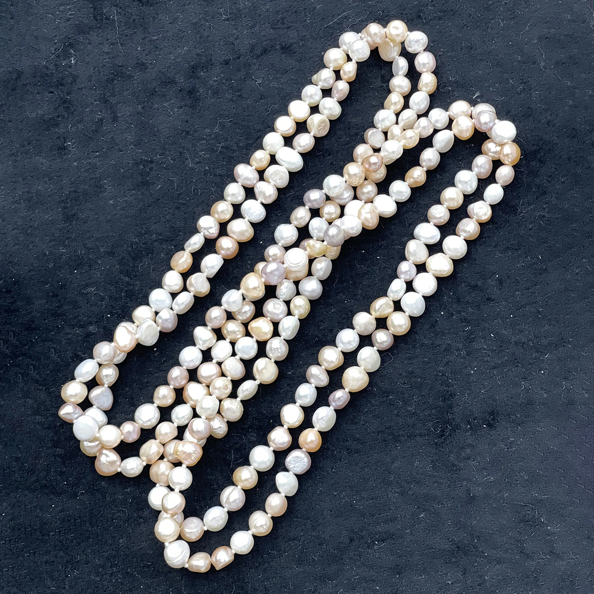 Natural Freshwater Pearl Horizontal Hole Nugget Pearl 8-9mm For Christmas Holidays Gifts Length 8-9mm