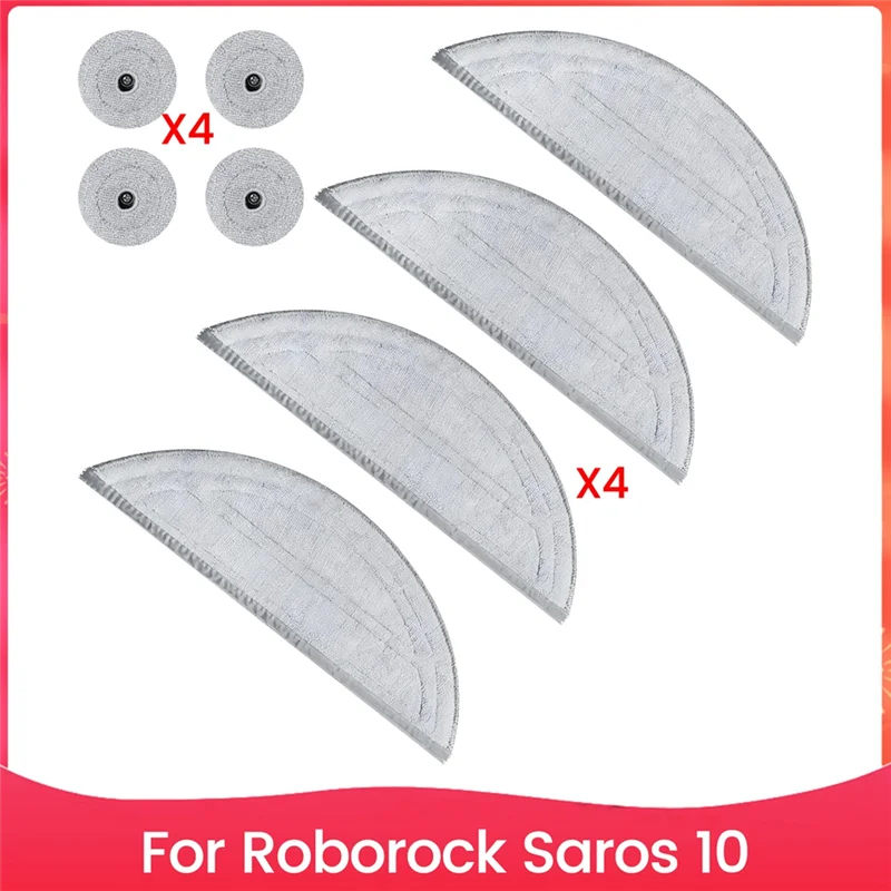 Bantalan Kain Pel untuk Roborock Saros 10 Aksesori Penyedot Debu Robot Aksesori Pengganti Tisu Dapat Digunakan Kembali-A58E