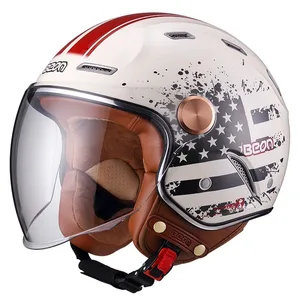 Beon-Vintage Open Face Motorradhelm, Doppelobjektiv, Retro-Motorradhelme, B122 8 Hauptverkaufs -Vintage -Helm - №6