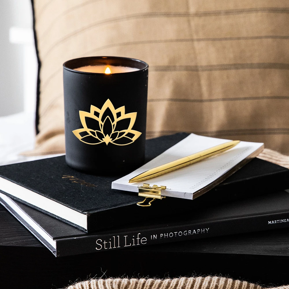 Nickel Decoration Stickers Metal Resin Filler Epoxy Resin UV Resin Craft Filling Material Golden July Lotus 40x40mm 9pcs/set view 6